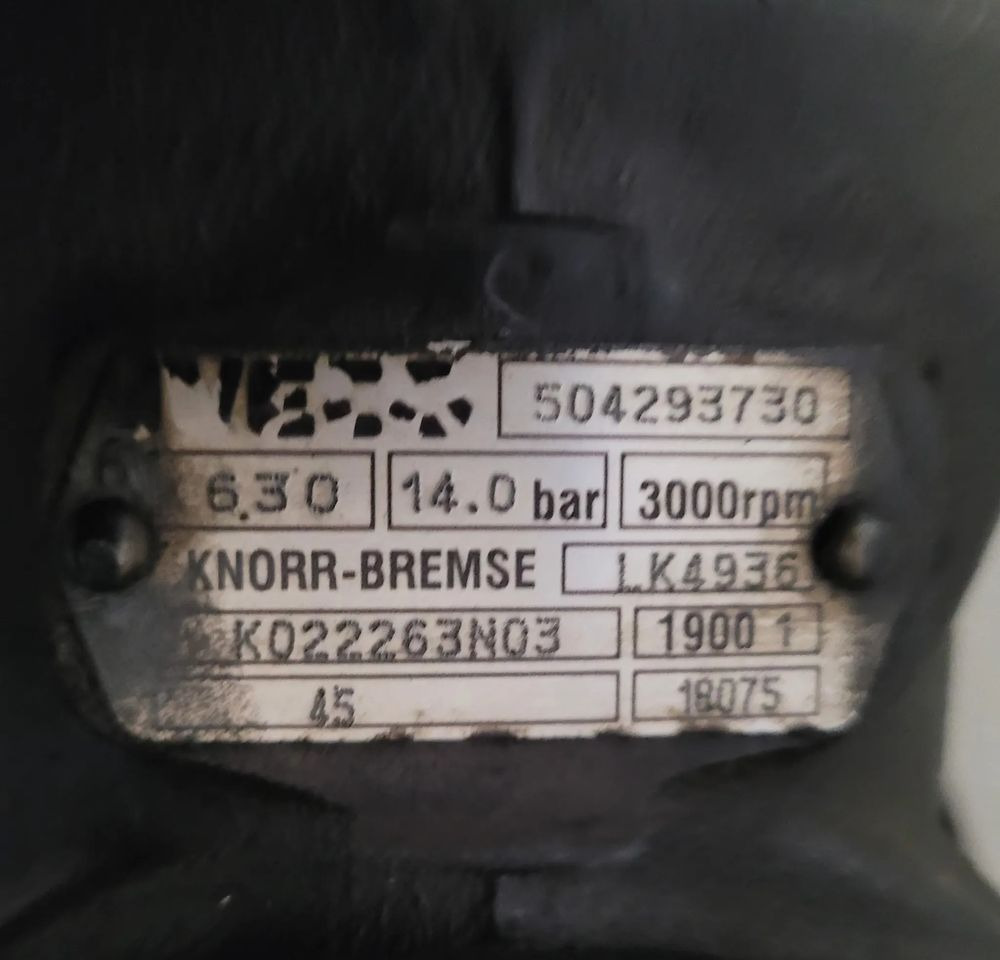 KOMPRESOR IVECO ORYGINAŁ 504293730 CHWALIM116 - كابح هوائي - شاحنة: صورة 3 KOMPRESOR IVECO ORYGINAŁ 504293730 CHWALIM116 - كابح هوائي - شاحنة: صورة 3