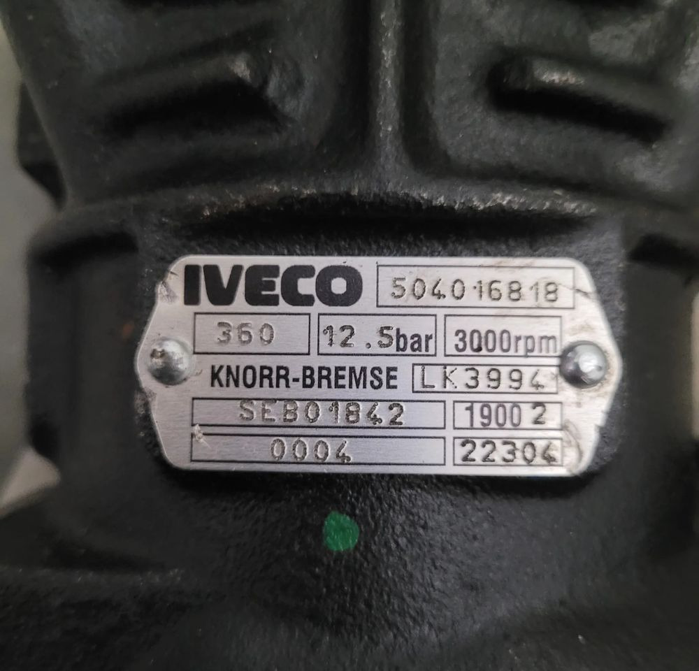 KOMPRESOR IVECO ORYGINAŁ OM 504016818 CHWALIM116 - كابح هوائي - شاحنة: صورة 2 KOMPRESOR IVECO ORYGINAŁ OM 504016818 CHWALIM116 - كابح هوائي - شاحنة: صورة 2