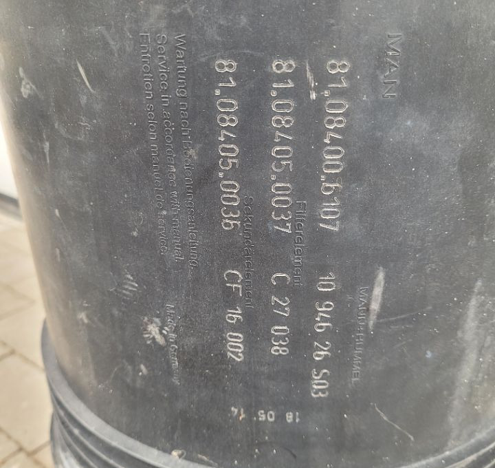 OBUDOWA FILTRA POWIETRZA MAN TGX TGS E6 81.08400.6107 - فلتر الهواء - شاحنة: صورة 2 OBUDOWA FILTRA POWIETRZA MAN TGX TGS E6 81.08400.6107 - فلتر الهواء - شاحنة: صورة 2