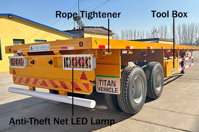 TITAN 2 Axle 40 Ft Flatbed Trailer for Sale in Uganda - نصف مقطورة مسطحة: صورة 5 TITAN 2 Axle 40 Ft Flatbed Trailer for Sale in Uganda - نصف مقطورة مسطحة: صورة 5