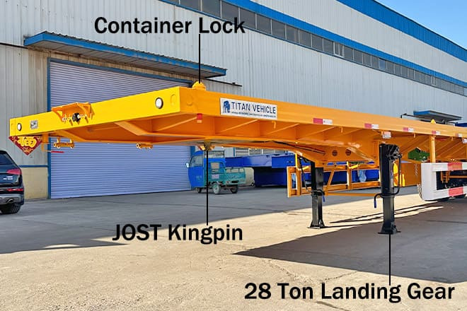 TITAN 2 Axle 40 Ft Flatbed Trailer for Sale in Uganda - نصف مقطورة مسطحة: صورة 4 TITAN 2 Axle 40 Ft Flatbed Trailer for Sale in Uganda - نصف مقطورة مسطحة: صورة 4