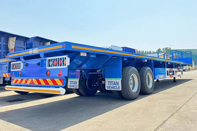 TITAN 2 Axle 45 Ft Flatbed Trailers for Sale in Algeria - نصف مقطورة مسطحة: صورة 4 TITAN 2 Axle 45 Ft Flatbed Trailers for Sale in Algeria - نصف مقطورة مسطحة: صورة 4