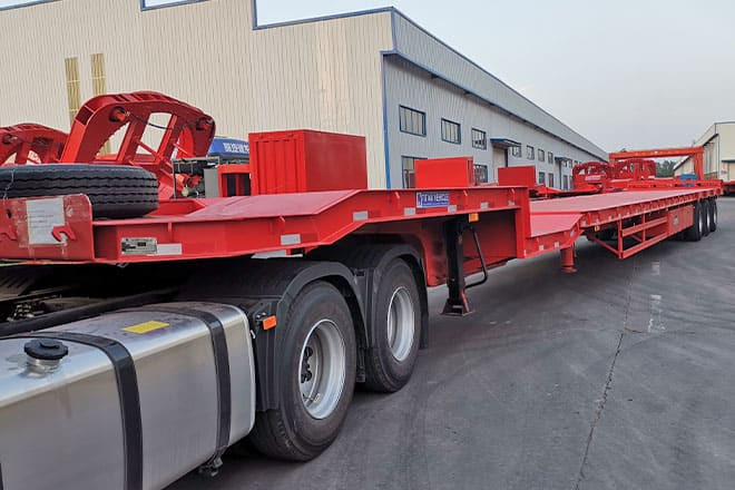 TITAN 3 Axle Extendable Drop Deck Trailers for Sale in Vietnam - عربة منخفضة مسطحة نصف مقطورة: صورة 3 TITAN 3 Axle Extendable Drop Deck Trailers for Sale in Vietnam - عربة منخفضة مسطحة نصف مقطورة: صورة 3