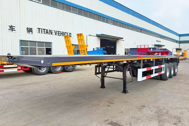 TITAN 3 Axle Flatbed Semi Trailer for Sale in Ghana - نصف مقطورة مسطحة: صورة 1 TITAN 3 Axle Flatbed Semi Trailer for Sale in Ghana - نصف مقطورة مسطحة: صورة 1