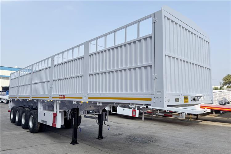 TITAN 4 Axle 80 Ton Fence Cargo Truck Trailer for Sale in Nigeria - نصف مقطورة لنقل الحيوانات: صورة 1 TITAN 4 Axle 80 Ton Fence Cargo Truck Trailer for Sale in Nigeria - نصف مقطورة لنقل الحيوانات: صورة 1