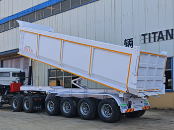 TITAN 4 Axle Container Hydraulic Dump Trailer for Sale in Zambia - قلابة نصف مقطورة نصف مقطورة قلابة: صورة 5 TITAN 4 Axle Container Hydraulic Dump Trailer for Sale in Zambia - قلابة نصف مقطورة نصف مقطورة قلابة: صورة 5