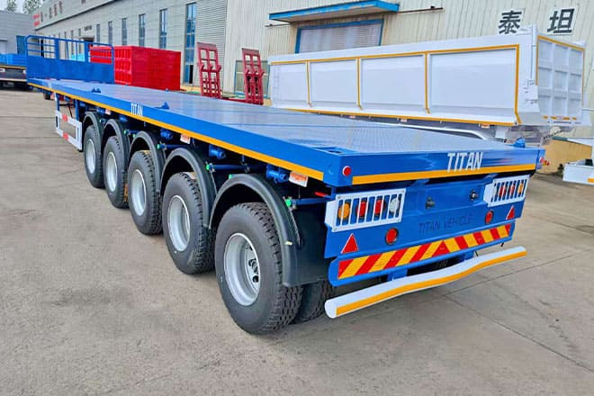 TITAN 5 Axle New Flatbed Trailers for Sale in Mauritius - نصف مقطورة مسطحة: صورة 2 TITAN 5 Axle New Flatbed Trailers for Sale in Mauritius - نصف مقطورة مسطحة: صورة 2