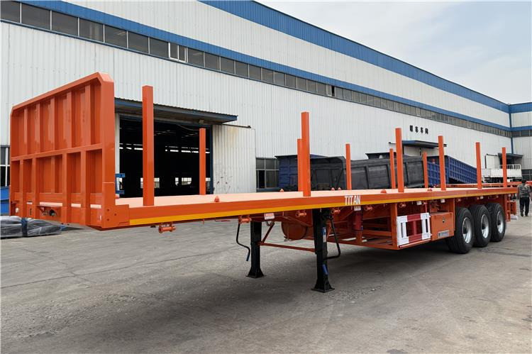 TITAN Container Flatbed Truck Trailer with Piles In Angola - نصف مقطورة لنقل الحاويات: صورة 2 TITAN Container Flatbed Truck Trailer with Piles In Angola - نصف مقطورة لنقل الحاويات: صورة 2