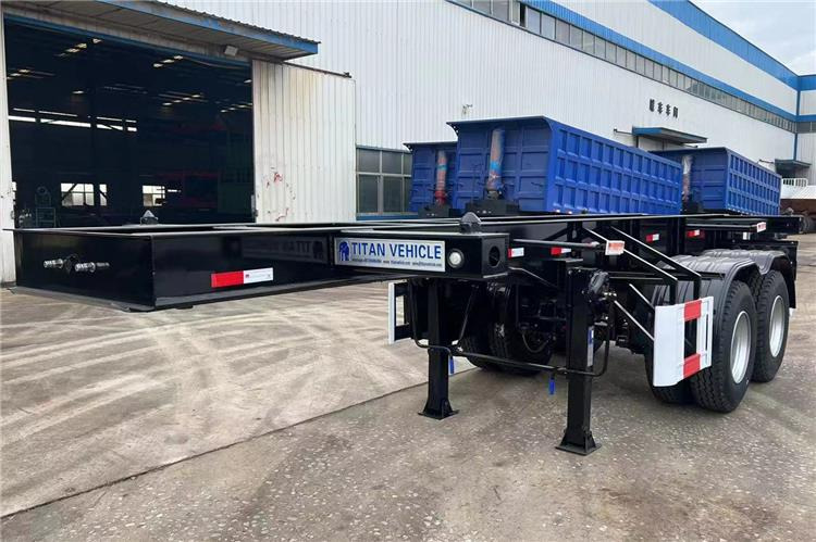 TITAN In Stock 20 ft Shipping Container Trailer for Sale In Ghana - نصف مقطورة شاسيه: صورة 1 TITAN In Stock 20 ft Shipping Container Trailer for Sale In Ghana - نصف مقطورة شاسيه: صورة 1