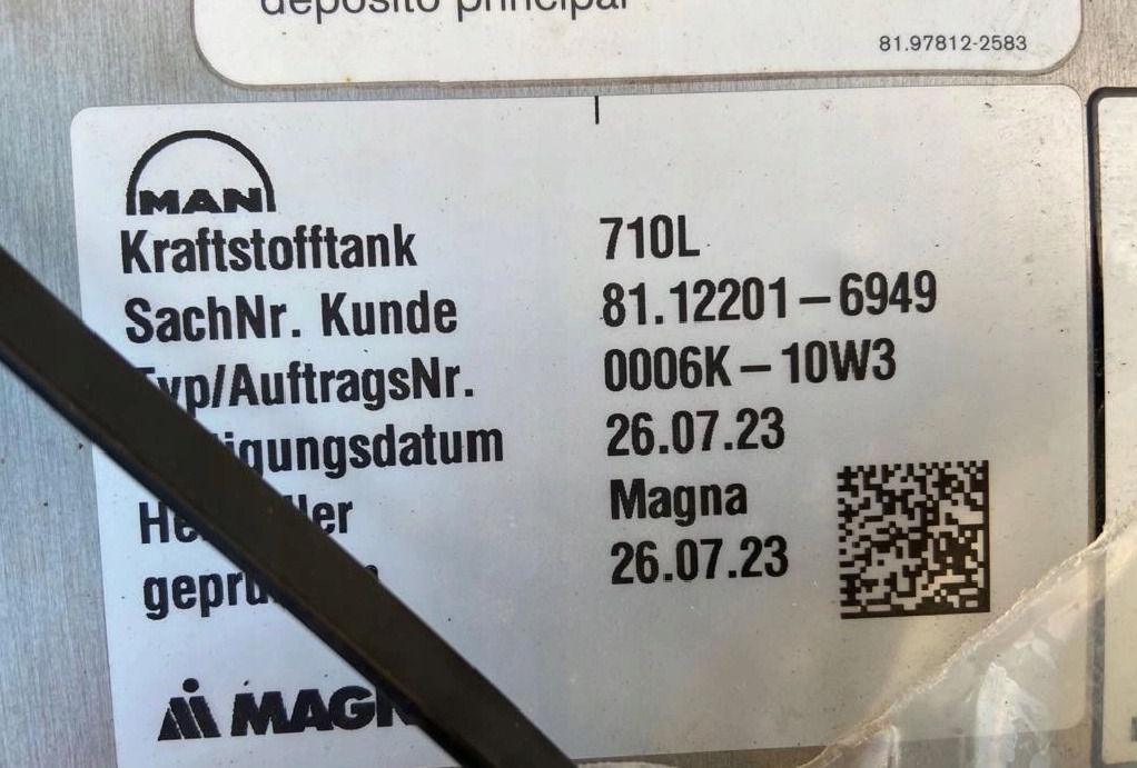 ZBIORNIK PALIWA MAN TGX TGS 710 L 81122016949 - خزان الوقود - شاحنة: صورة 4 ZBIORNIK PALIWA MAN TGX TGS 710 L 81122016949 - خزان الوقود - شاحنة: صورة 4