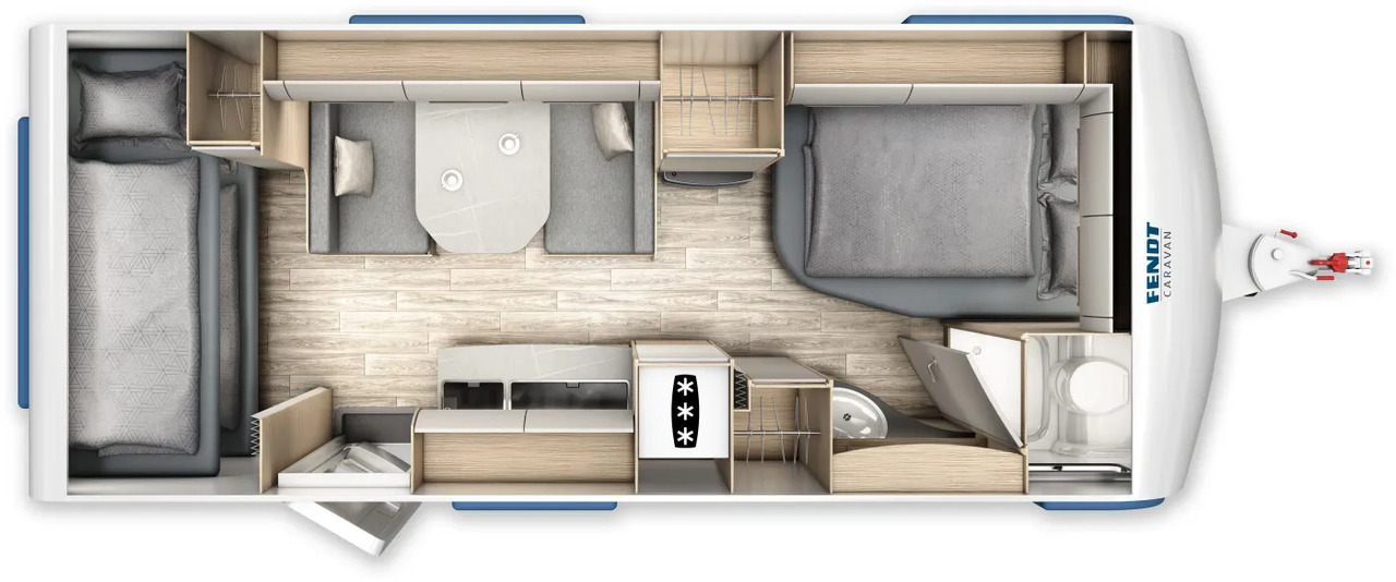 Fendt Bianco Selection 550 SKM GFK, Safety, Shower, 2.000 KG - كرفان سحب: صورة 2 Fendt Bianco Selection 550 SKM GFK, Safety, Shower, 2.000 KG - كرفان سحب: صورة 2