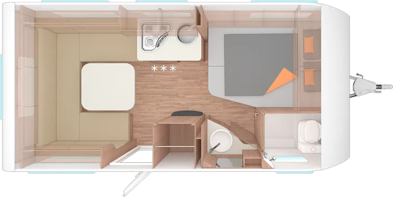Weinsberg CaraOne 450 FU 1.500 KG, Fußbodentemp., Radtr - كرفان سحب: صورة 2 Weinsberg CaraOne 450 FU 1.500 KG, Fußbodentemp., Radtr - كرفان سحب: صورة 2