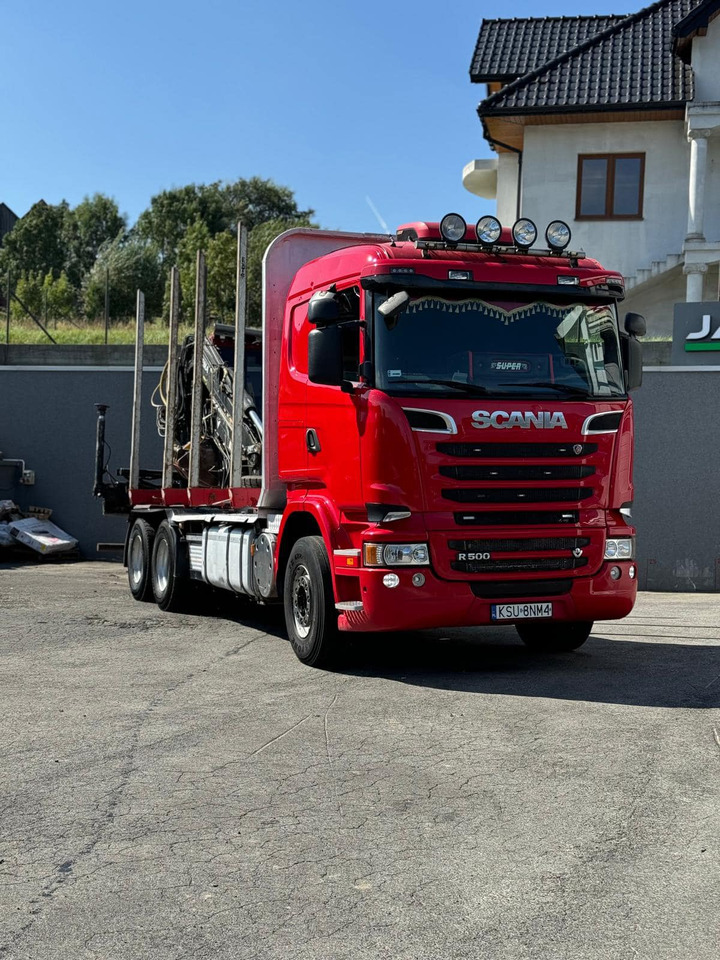 SCANIA R500 & KESLA 2012T - شاحنة قطع الأشجار, شاحنة كرين: صورة 1 SCANIA R500 & KESLA 2012T - شاحنة قطع الأشجار, شاحنة كرين: صورة 1