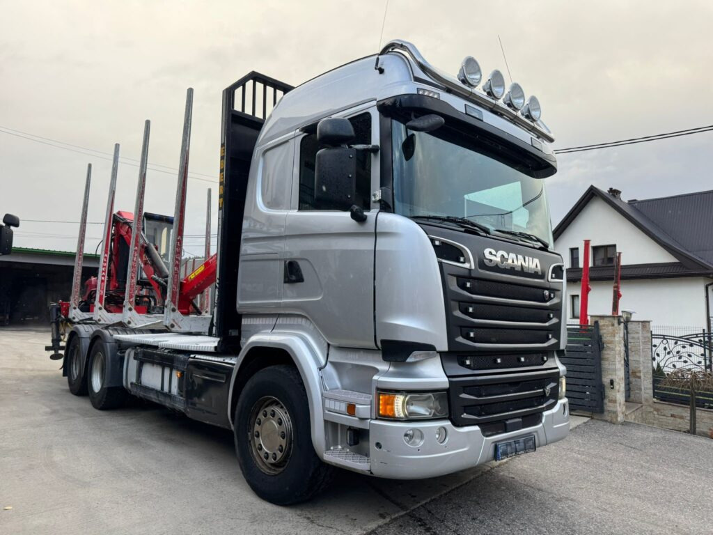 SCANIA R580 - شاحنة قطع الأشجار, شاحنة كرين: صورة 1 SCANIA R580 - شاحنة قطع الأشجار, شاحنة كرين: صورة 1