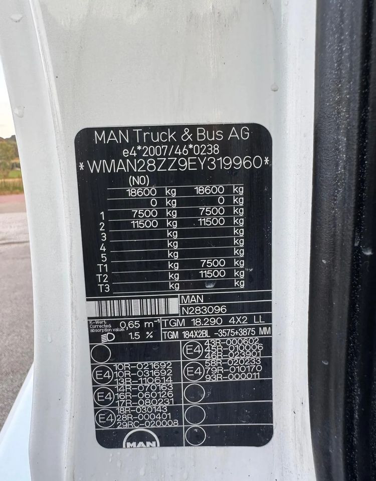 شاحنة الفريزر MAN TGM18.290 4x2 ACC/ CHłODNIA Z WINDĄ /CARRIER 850MT /SYPIALKA / EURO6/ASO: صورة 15 شاحنة الفريزر MAN TGM18.290 4x2 ACC/ CHłODNIA Z WINDĄ /CARRIER 850MT /SYPIALKA / EURO6/ASO: صورة 15