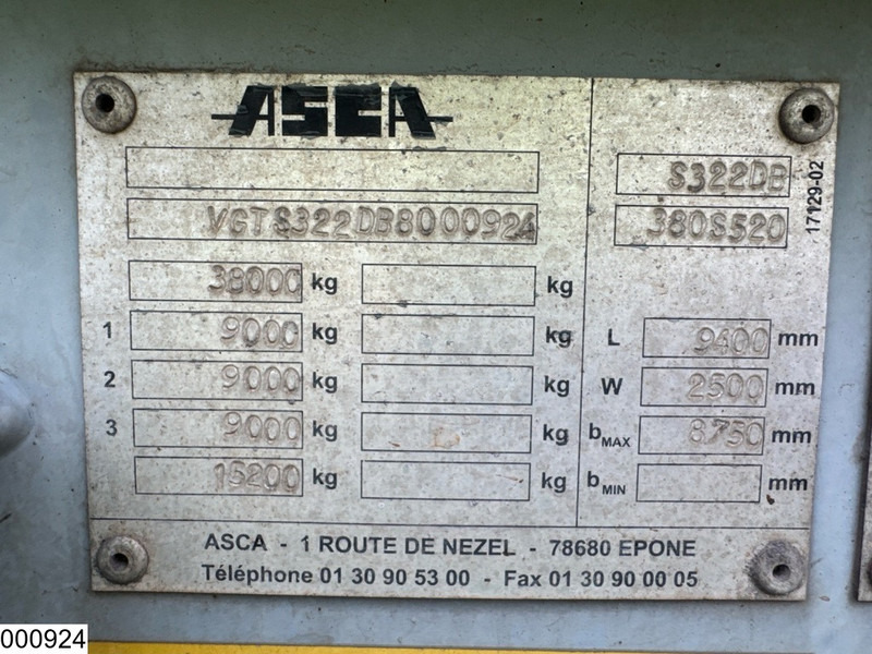ASCA Chassis 10 / 20 / 30 ft, ADR - نصف مقطورة لنقل الحاويات: صورة 4 ASCA Chassis 10 / 20 / 30 ft, ADR - نصف مقطورة لنقل الحاويات: صورة 4