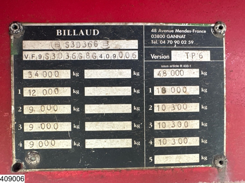 Billaud Chassis Wood transport, Jonsered, Extendable. - نصف مقطورة اخشاب: صورة 4 Billaud Chassis Wood transport, Jonsered, Extendable. - نصف مقطورة اخشاب: صورة 4