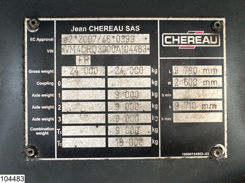 Chereau Autonoom Carrier Vector 1350 - مقطورة فريزر: صورة 4 Chereau Autonoom Carrier Vector 1350 - مقطورة فريزر: صورة 4