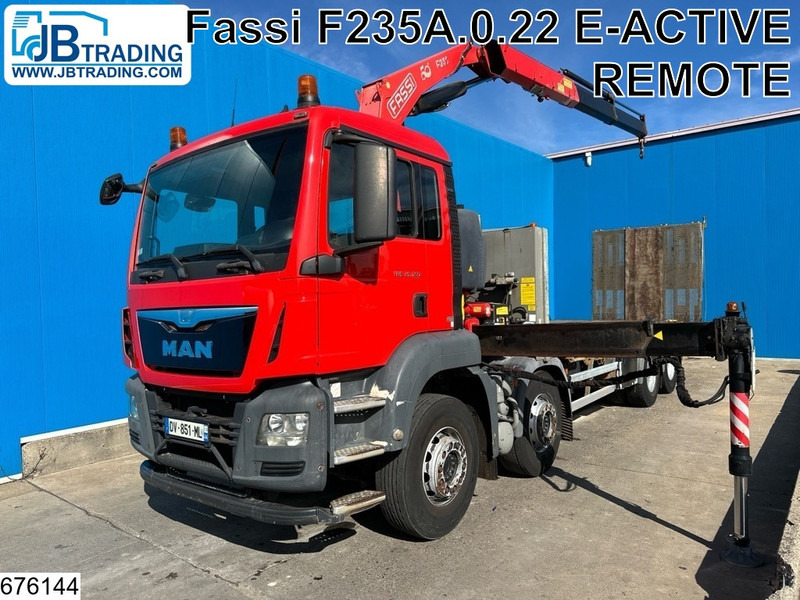 MAN TGS 35 360 8x2, EURO 6, FASSI, Winch - شاحنات مسطحة, شاحنة كرين: صورة 1 MAN TGS 35 360 8x2, EURO 6, FASSI, Winch - شاحنات مسطحة, شاحنة كرين: صورة 1