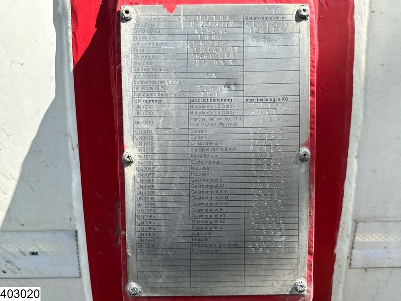 METACO Gas 56204 Liter, LPG GPL Butane, 1 Comp - نصف مقطورة صهريج: صورة 3 METACO Gas 56204 Liter, LPG GPL Butane, 1 Comp - نصف مقطورة صهريج: صورة 3