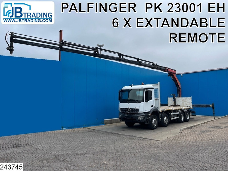 Mercedes-Benz Arocs 3240 8X4, EURO 6, Steel suspension, Palfinger - شاحنات مسطحة, شاحنة كرين: صورة 1 Mercedes-Benz Arocs 3240 8X4, EURO 6, Steel suspension, Palfinger - شاحنات مسطحة, شاحنة كرين: صورة 1