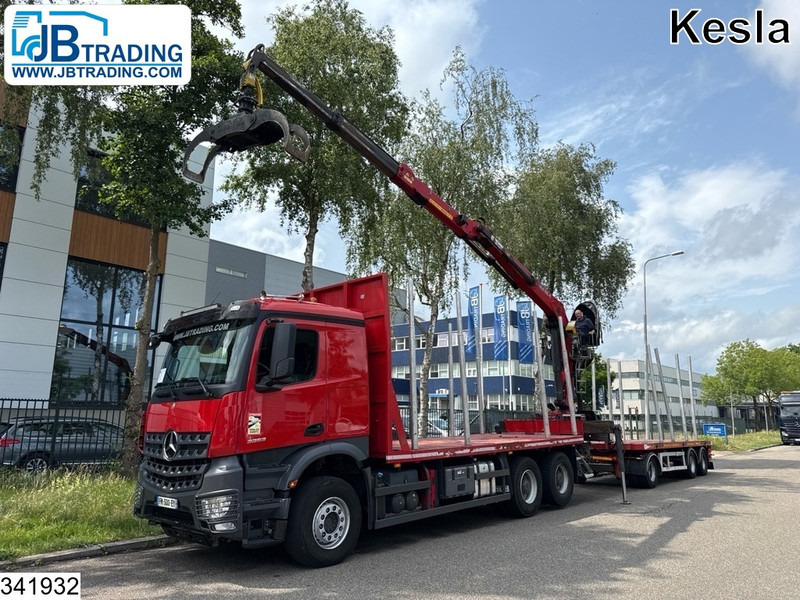 شاحنة قطع الأشجار, شاحنة كرين Mercedes-Benz Arocs 3353 6x4, EURO 6, Rertarder, Kesla, Combi: صورة 1
