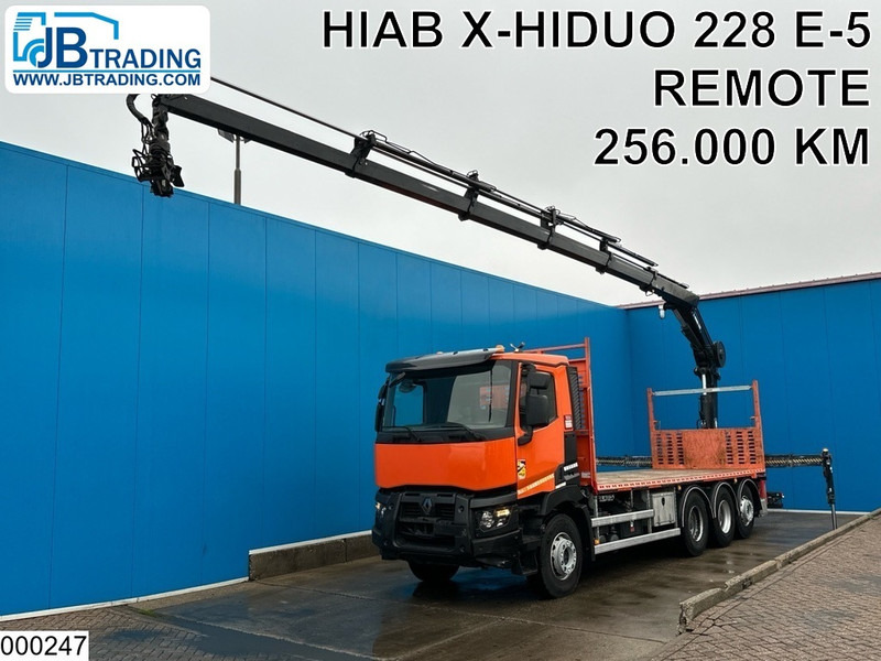 Renault C 430 8X4, EURO 6, HIAB, X-HIDUO 228 E-5 - شاحنات مسطحة, شاحنة كرين: صورة 1 Renault C 430 8X4, EURO 6, HIAB, X-HIDUO 228 E-5 - شاحنات مسطحة, شاحنة كرين: صورة 1