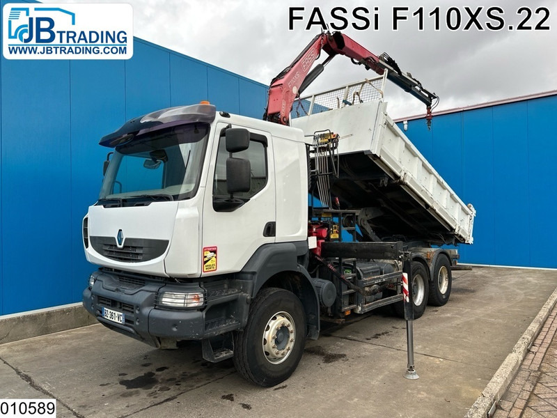 Renault Kerax 430 Dxi 6x4, EURO 5, Leaf spring suspension, Fassi - شاحنة قلاب, شاحنة كرين: صورة 1 Renault Kerax 430 Dxi 6x4, EURO 5, Leaf spring suspension, Fassi - شاحنة قلاب, شاحنة كرين: صورة 1