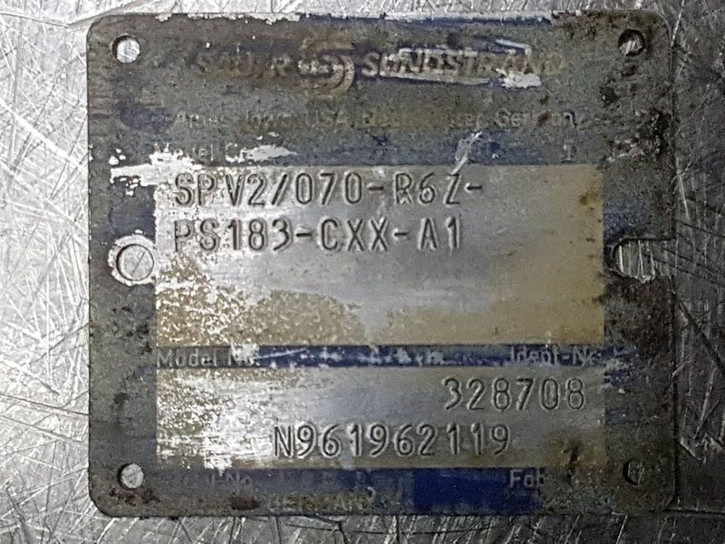 Sauer Sundstrand SPV2/070-R6Z-PS183-Drive pump/Fah - نظام الهيدروليك - آلات البناء: صورة 4 Sauer Sundstrand SPV2/070-R6Z-PS183-Drive pump/Fah - نظام الهيدروليك - آلات البناء: صورة 4