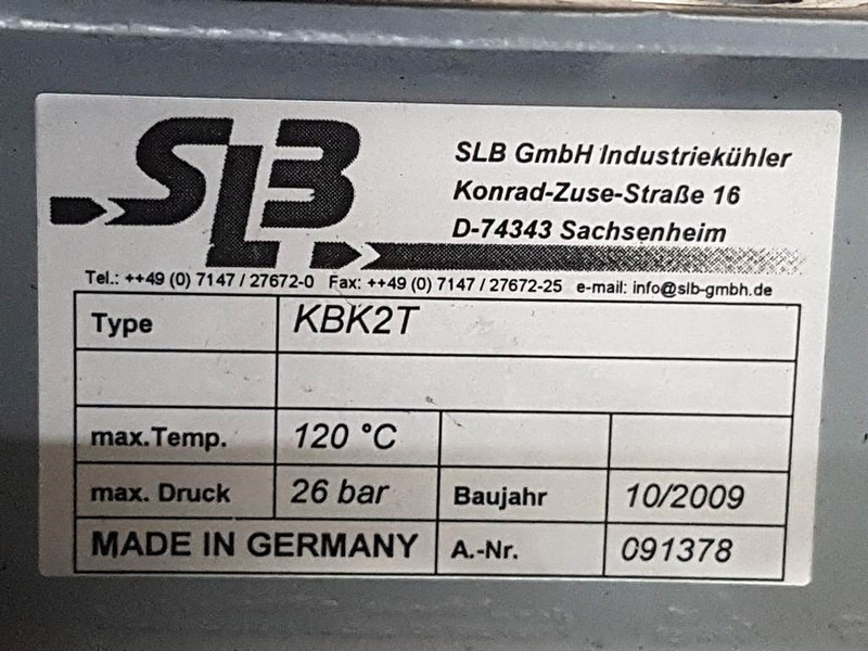 Zettelmeyer ZL-SLB KBK2T-091378-Cooler/Kühler/Koeler - محرك - آلات البناء: صورة 4 Zettelmeyer ZL-SLB KBK2T-091378-Cooler/Kühler/Koeler - محرك - آلات البناء: صورة 4