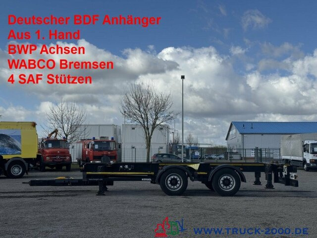 Kögel ZW 18-22,5 Tandem BDF BPW Achsen Scheibenbremsen - مقطورة نقل الحاويات: صورة 1 Kögel ZW 18-22,5 Tandem BDF BPW Achsen Scheibenbremsen - مقطورة نقل الحاويات: صورة 1
