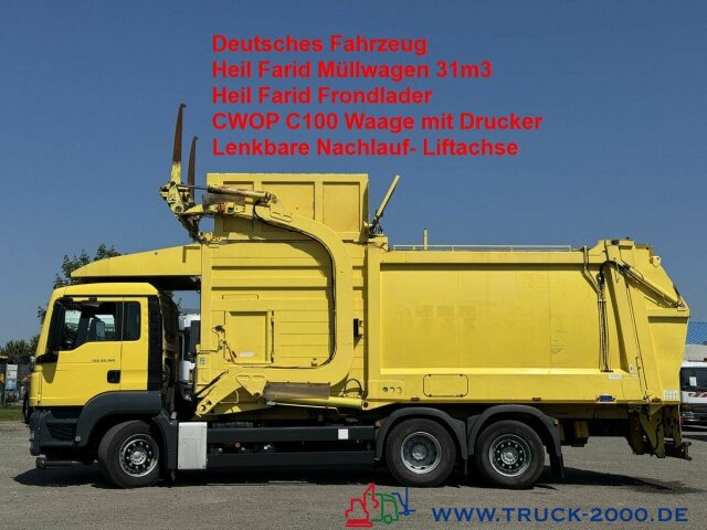 MAN TGS 26.360 Heil 31m3 Überkopf/ Frontlader Waage - شاحنة النفايات: صورة 1 MAN TGS 26.360 Heil 31m3 Überkopf/ Frontlader Waage - شاحنة النفايات: صورة 1