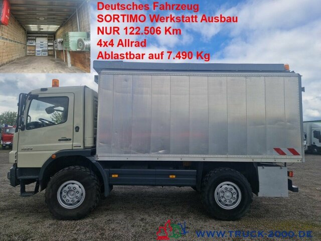 Mercedes-Benz Atego 824 4x4 Ideal Werkstatt-Wohn-Expeditionsmobil - شاحنة مقفلة: صورة 1 Mercedes-Benz Atego 824 4x4 Ideal Werkstatt-Wohn-Expeditionsmobil - شاحنة مقفلة: صورة 1