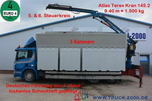 Scania P380 Glas Wertstoff Sammler Recycling 37m³1.Hand - شاحنة قلاب, شاحنة كرين: صورة 1 Scania P380 Glas Wertstoff Sammler Recycling 37m³1.Hand - شاحنة قلاب, شاحنة كرين: صورة 1