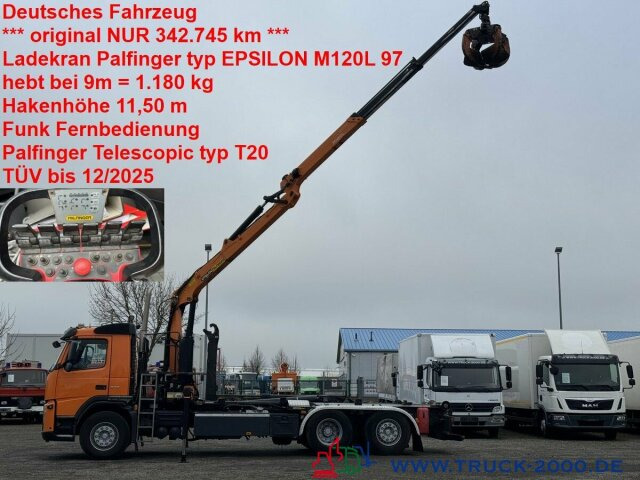 Volvo 370 Palfinger Kran 9m=1.180kg 5+6 Steuerkreis FB - شاحنة ذات خطاف, شاحنة كرين: صورة 1 Volvo 370 Palfinger Kran 9m=1.180kg 5+6 Steuerkreis FB - شاحنة ذات خطاف, شاحنة كرين: صورة 1