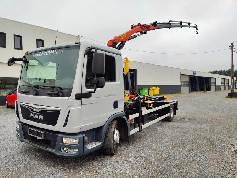 MAN TGL 12.250 Container + Palfinger PK5001 Remote - شاحنة ذات خطاف, شاحنة كرين: صورة 1 MAN TGL 12.250 Container + Palfinger PK5001 Remote - شاحنة ذات خطاف, شاحنة كرين: صورة 1