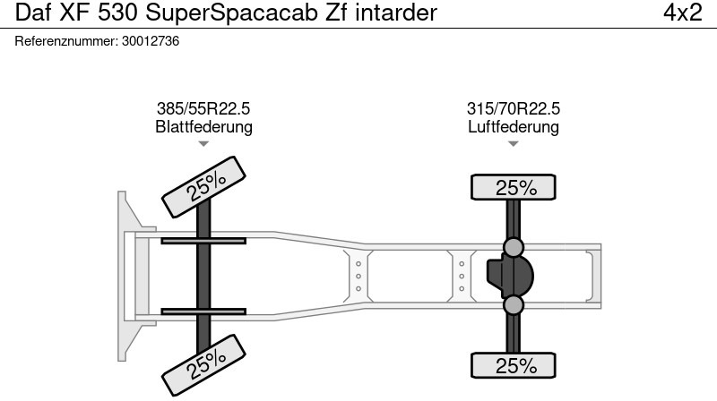 وحدة جر DAF XF 530 SuperSpacacab Zf intarder: صورة 13