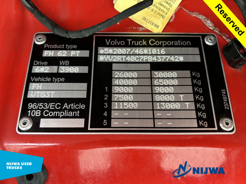 وحدة جر Volvo FH 500 TC 6x2 Retader + Schuifschotel: صورة 14