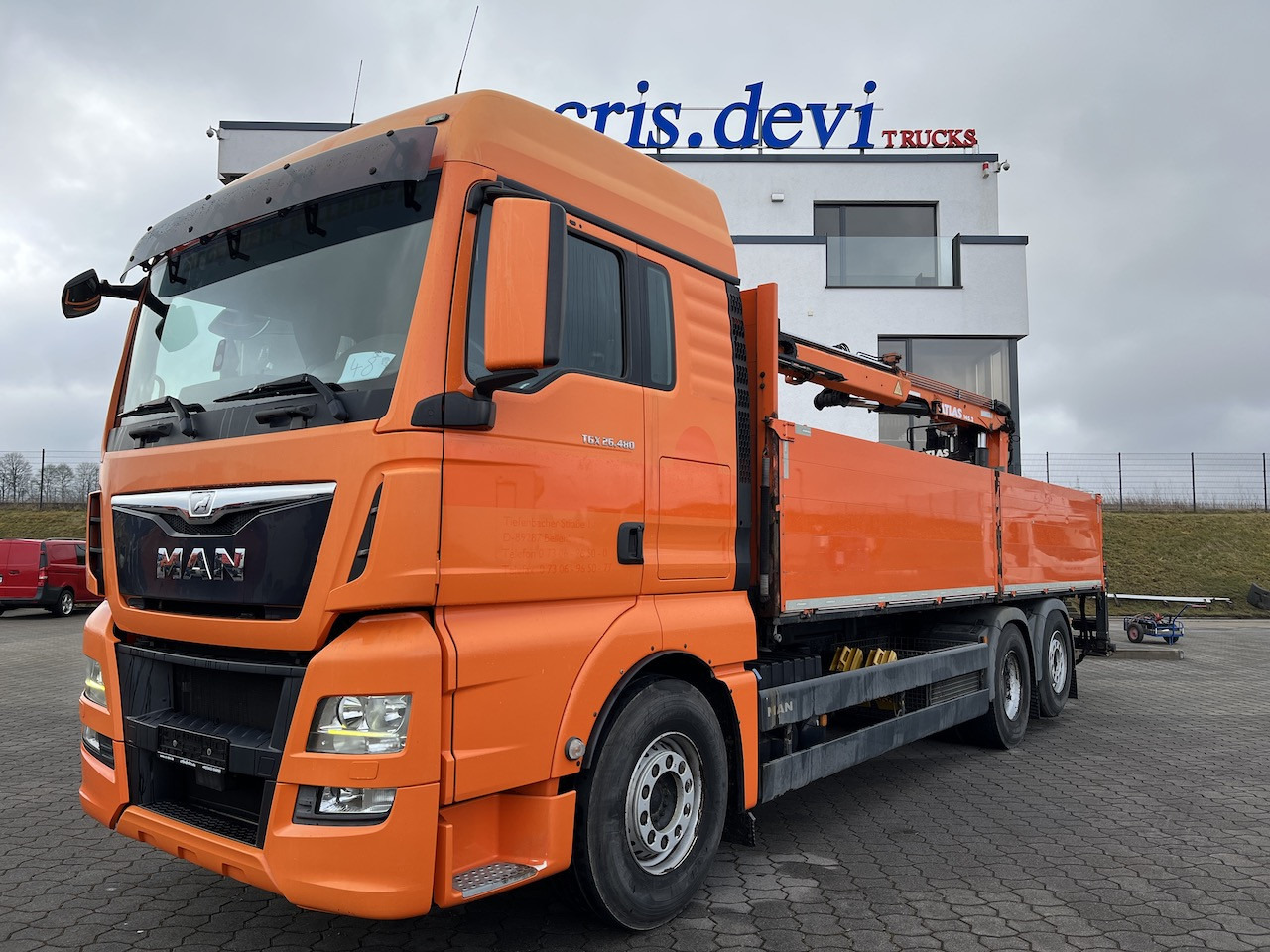MAN TGX 26.480 6x2 Atlas 145.2 Baustoff - شاحنات مسطحة, شاحنة كرين: صورة 1 MAN TGX 26.480 6x2 Atlas 145.2 Baustoff - شاحنات مسطحة, شاحنة كرين: صورة 1