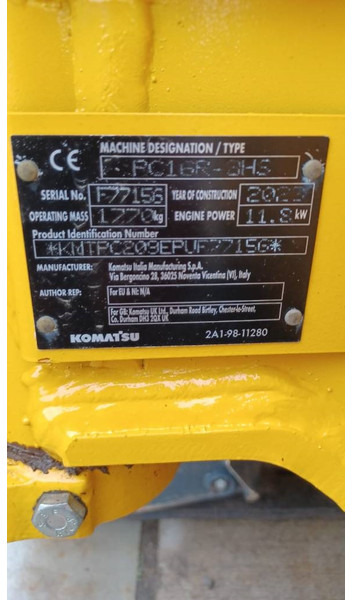 Komatsu PC16R-3HS - حفارة مُصَّغرة: صورة 2 Komatsu PC16R-3HS - حفارة مُصَّغرة: صورة 2