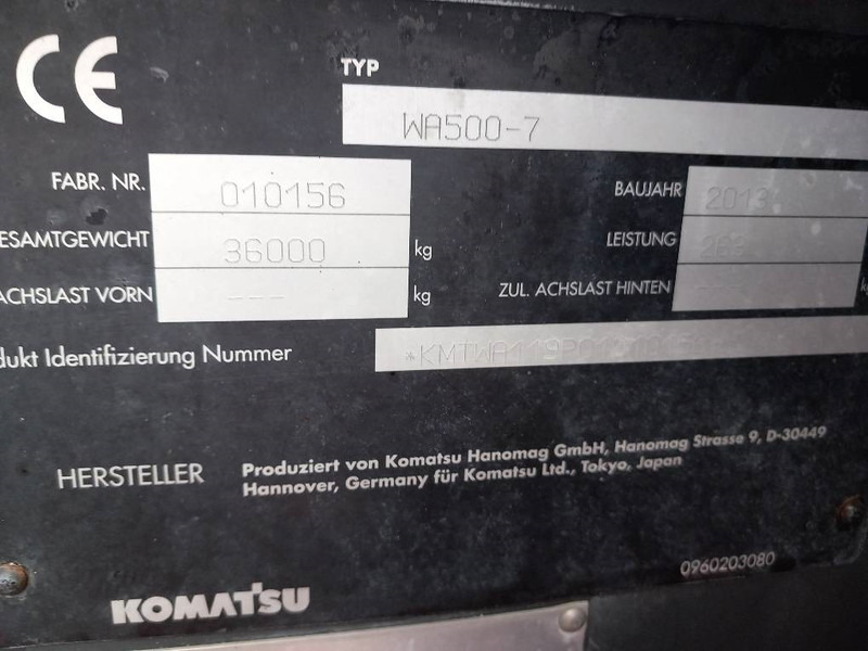Komatsu WA500-7 - اللودر بعجل: صورة 2 Komatsu WA500-7 - اللودر بعجل: صورة 2