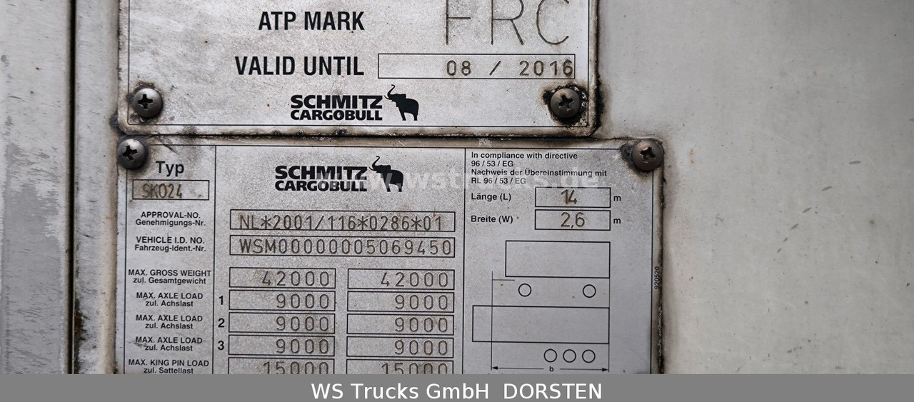 Schmitz Cargobull SKO 24 Kühlauflieger | Rohrbahn Vector 1850Mt - نصف مقطورة صندوق مغلق: صورة 3 Schmitz Cargobull SKO 24 Kühlauflieger | Rohrbahn Vector 1850Mt - نصف مقطورة صندوق مغلق: صورة 3