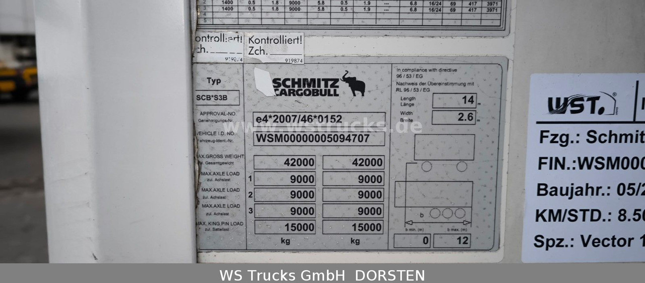 Schmitz Cargobull SKO 24 Kühlauflieger Vector 1550 Strom/Diesel - نصف مقطورة صندوق مغلق: صورة 5 Schmitz Cargobull SKO 24 Kühlauflieger Vector 1550 Strom/Diesel - نصف مقطورة صندوق مغلق: صورة 5