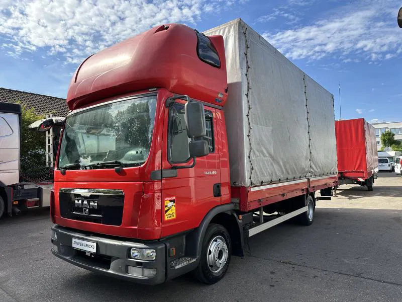 MAN TGL 8.180 FBL Plane langes Haus Topsleeper Klima - شاحنة ستارة جانبية: صورة 1 MAN TGL 8.180 FBL Plane langes Haus Topsleeper Klima - شاحنة ستارة جانبية: صورة 1
