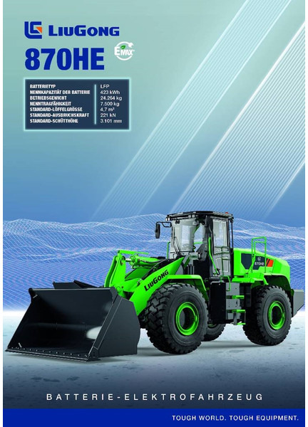 LIUGONG 870 HE vollelektrisch, 24.2 t, 4.7-5.2 cbm - اللودر بعجل: صورة 1 LIUGONG 870 HE vollelektrisch, 24.2 t, 4.7-5.2 cbm - اللودر بعجل: صورة 1