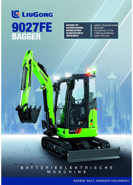 LIUGONG 9027 FE vollelektrisch, 2.680 kg - حفارة مُصَّغرة: صورة 1 LIUGONG 9027 FE vollelektrisch, 2.680 kg - حفارة مُصَّغرة: صورة 1
