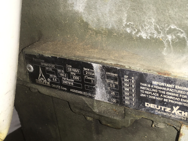 Deutz BF6M1013C USED - آلات البناء: صورة 1 Deutz BF6M1013C USED - آلات البناء: صورة 1