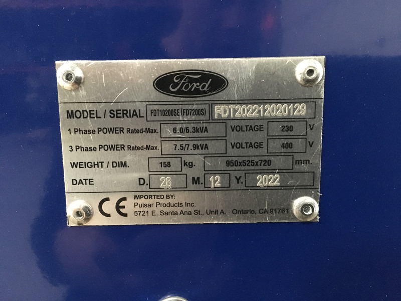 Ford FDT10200SE GENERATOR 7.9KVA NEW - مجموعة المولدات: صورة 5 Ford FDT10200SE GENERATOR 7.9KVA NEW - مجموعة المولدات: صورة 5