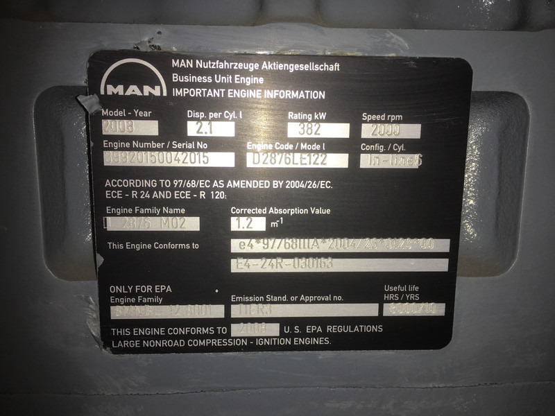 جديدة آلات البناء MAN D2876-LE122 NEW: صورة 6