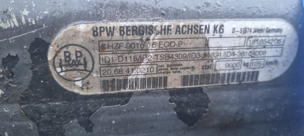 BPW Traileraxle 22,5'' SHZF-9010-15 ECO-P 9000kg - المحور و قطع الغيار - شاحنة: صورة 4 BPW Traileraxle 22,5'' SHZF-9010-15 ECO-P 9000kg - المحور و قطع الغيار - شاحنة: صورة 4